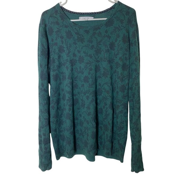 Daniel Rainn XXL Floral Cashmere-Blend Sweater • Quiet Luxury • Soft Knit Green - Picture 1 of 6